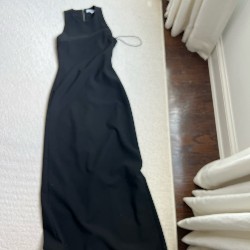 Elizabeth and James Black Evening Gown